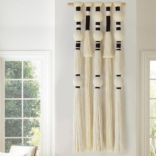 Tassels Sphericity Cotton Textile Macrame Wall Hanging Geometric Yarn Wall Art