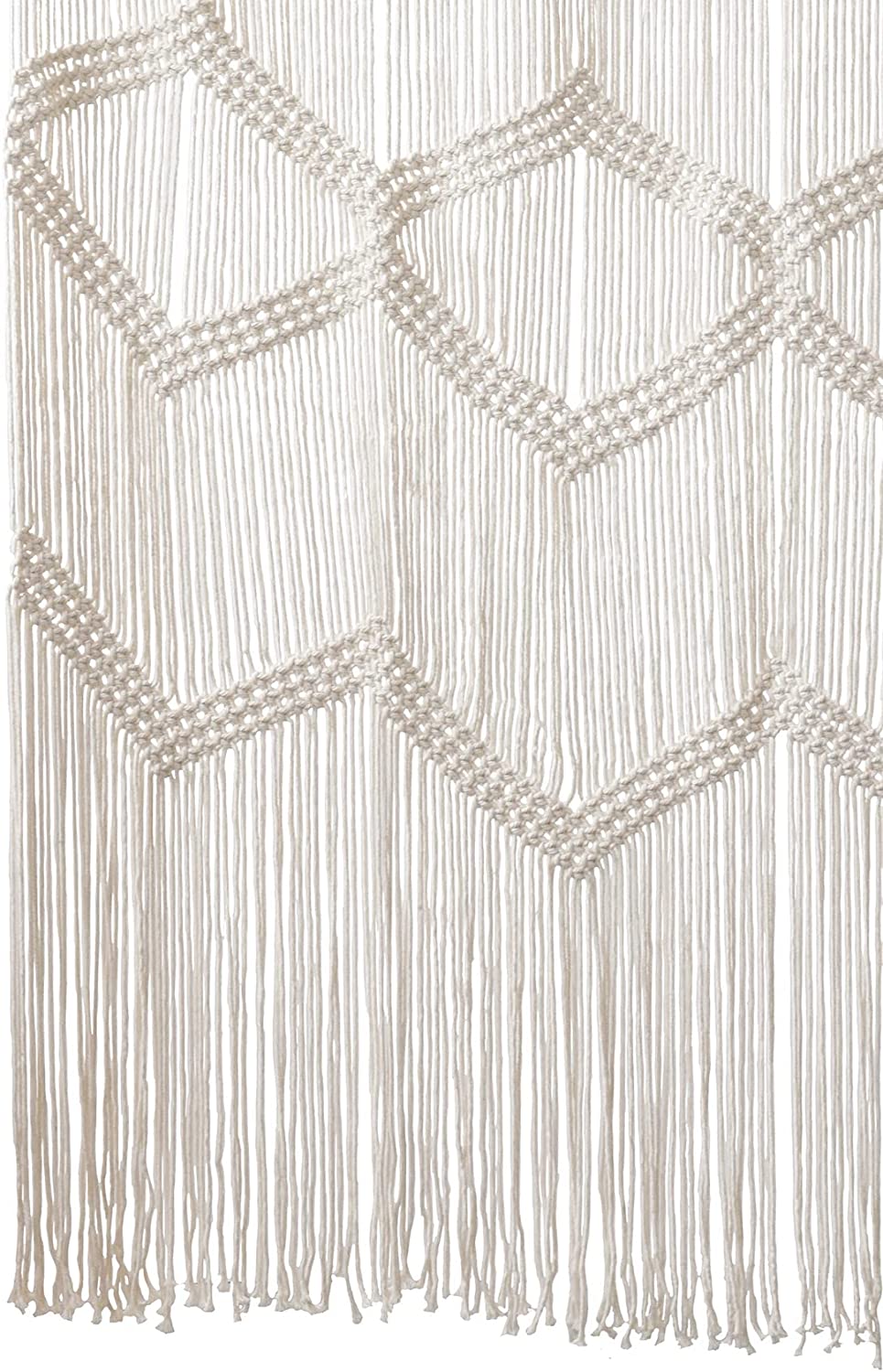 Symmetrical Geometric Shapes Boho Macrame Wall Hanging-42"Wx 75"H