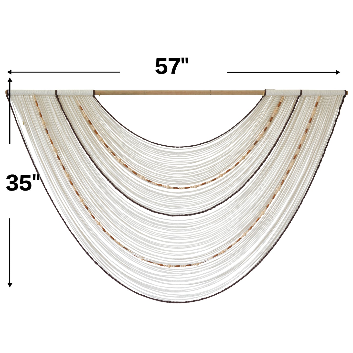 Macrame Wall Hanging Boho Wall Decor Bead for Bedroom Living Room