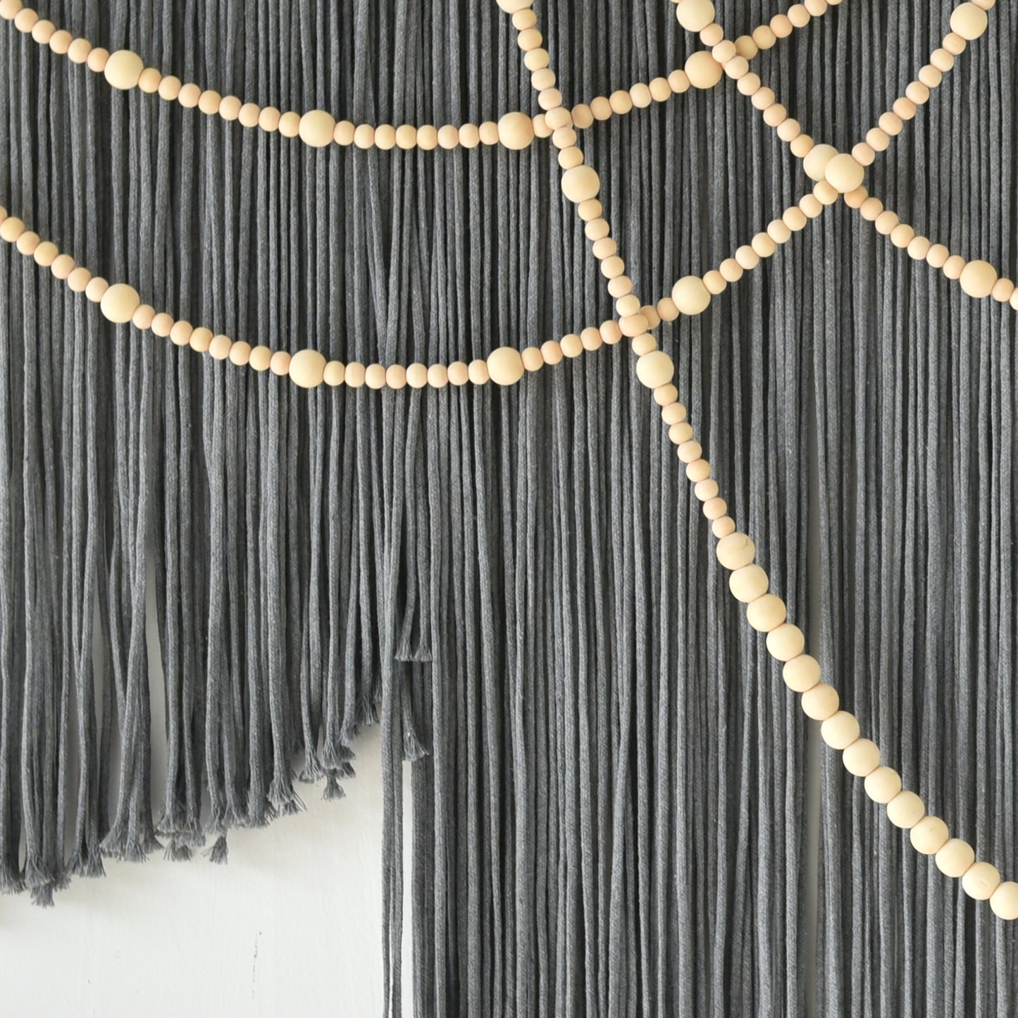 Macrame Wall Hanging for Living Room Bedroom Large Boho Gray