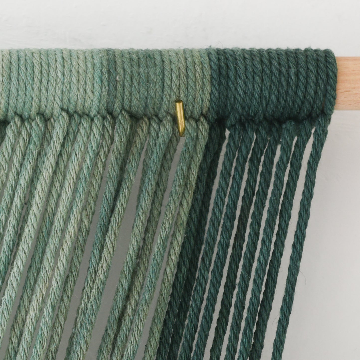 Macrame Wall Hanging Boho Wall Decor Dip Dyed Ombre Moss Green