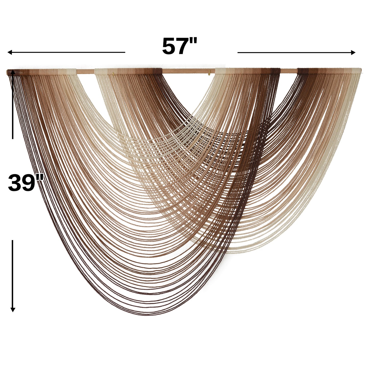 Macrame Wall Hanging Dip-Dye Boho Home Decor Fiber Wall Art