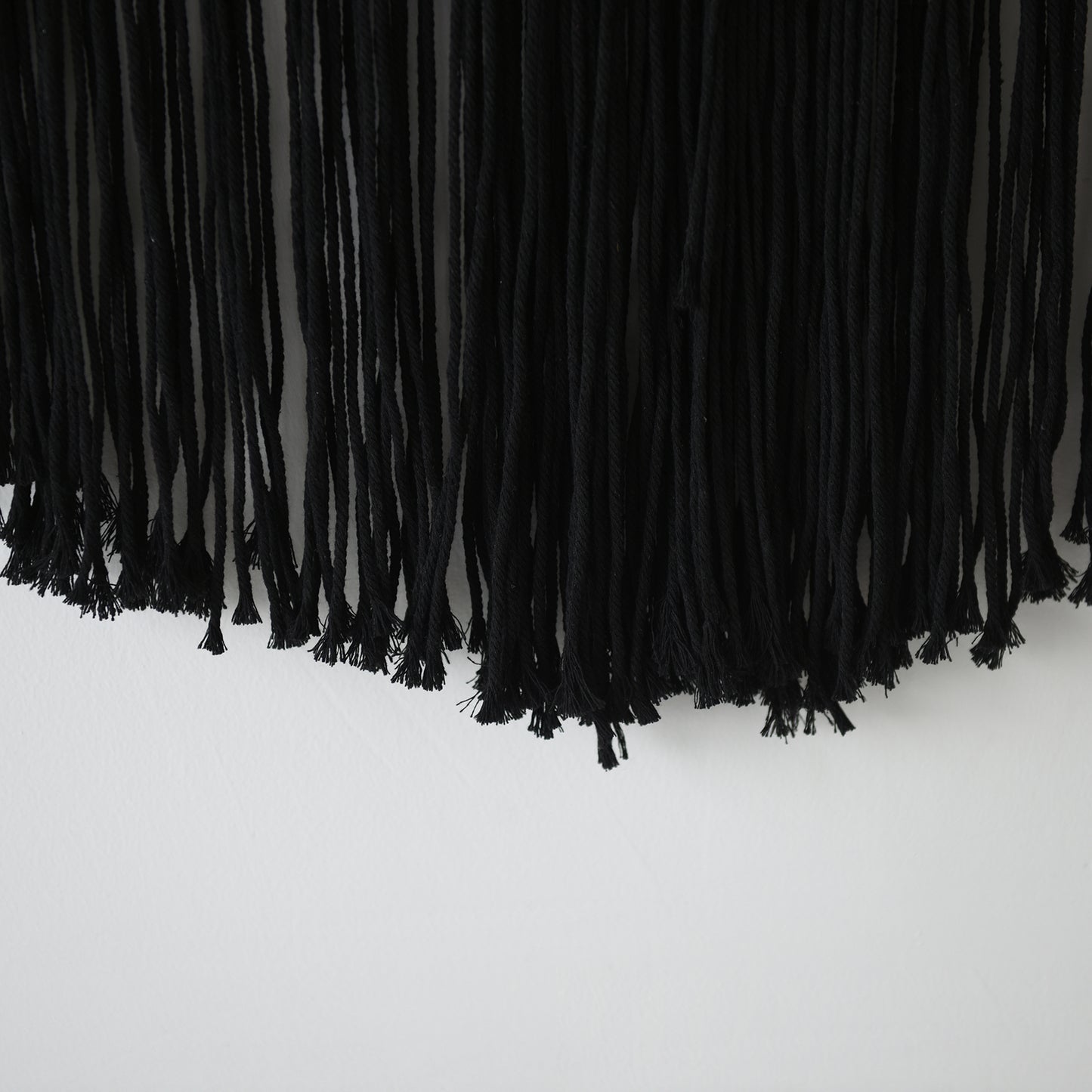 Black Yarn Tapestry Home Decor Large Fiber Wall Art