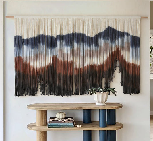 Macrame Wall Hanging 57" W x 31" L(Handmade Dip Dye Tapestry)