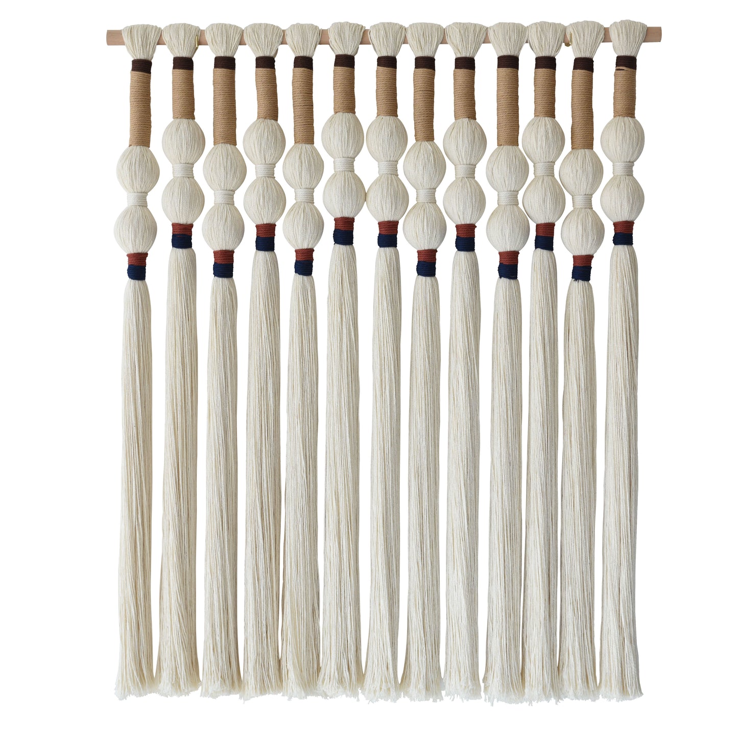Macrame Wall Hanging Boho Wall Art Handmade Spherical Knot Design with Tassel