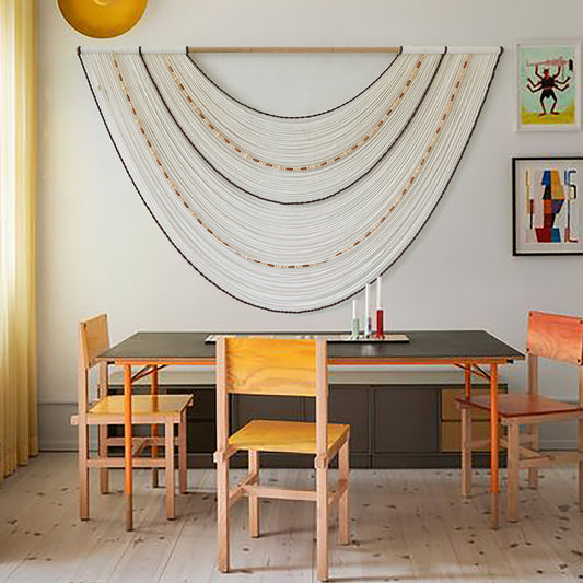 Macrame Wall Hanging Boho Wall Decor Bead for Bedroom Living Room