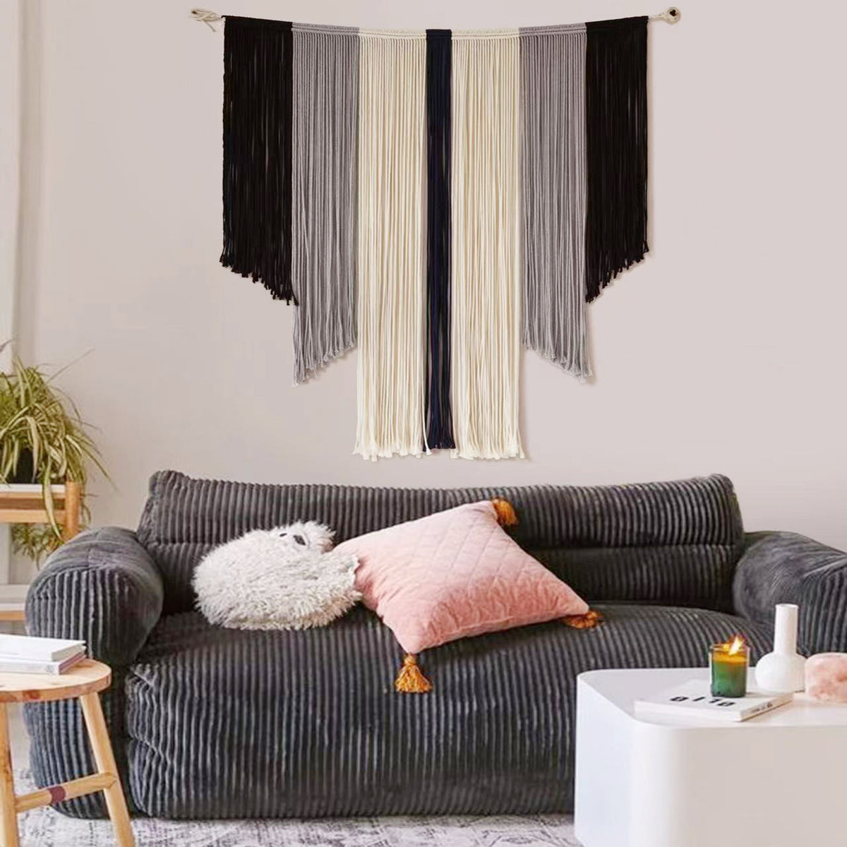 Newest Tie-Dye Decor Black Bohemian Yarn Tapestry Home Wall Boho Décor –  FLBERHOME