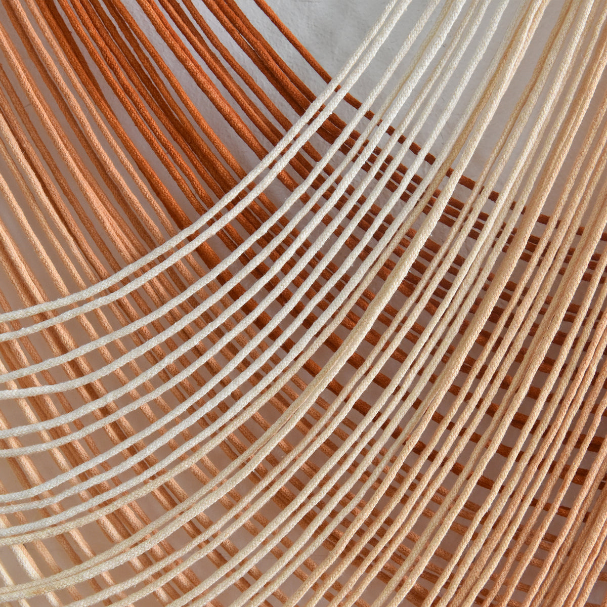 Macrame Wall Hanging Orange Cotton Yarn Decor for Living Room 57"W*39"L