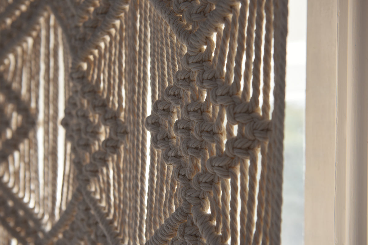 Macrame Wall Hanging Macrame Curtains Boho Door Curtain Panels Handmad