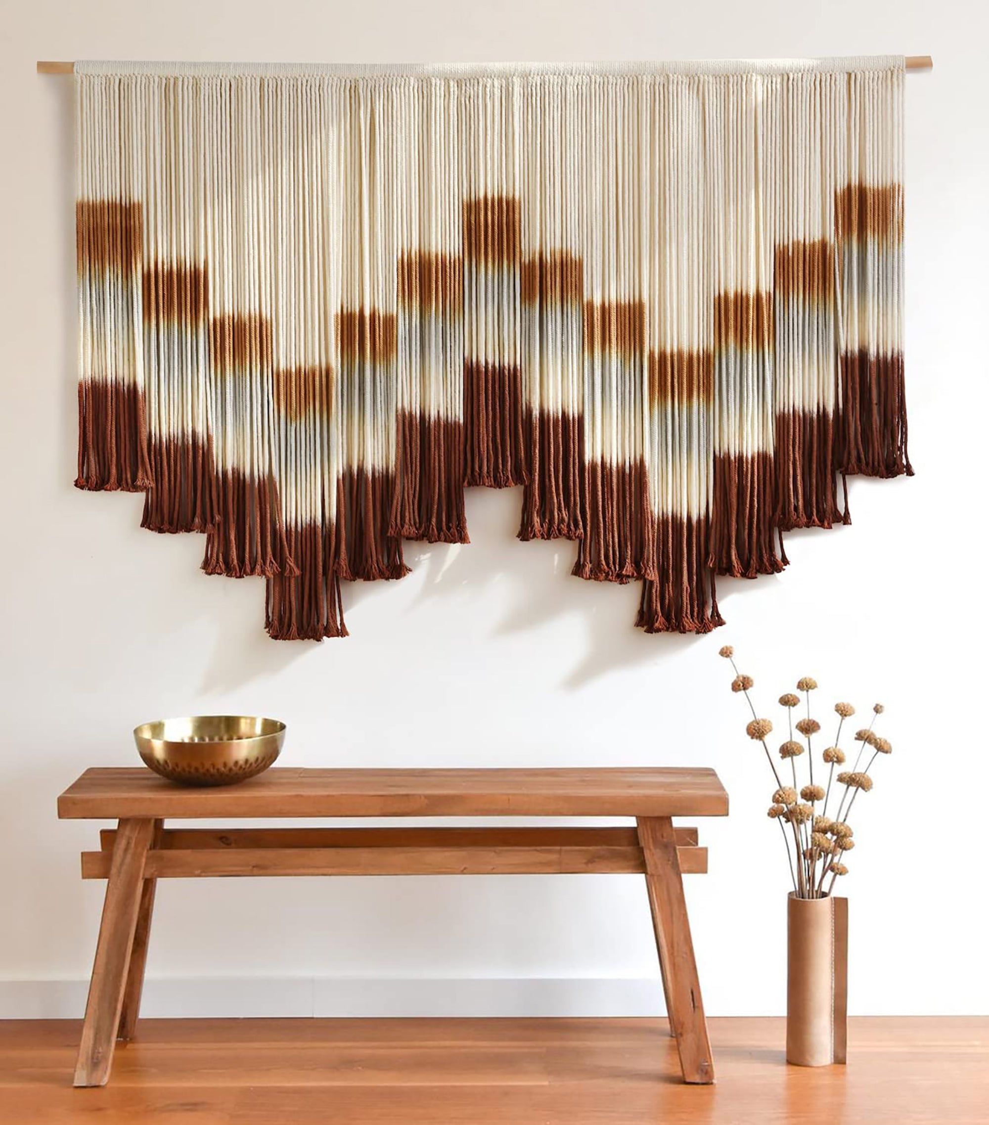 Macrame Wall Hanging Tie-Dye Geometric Decor