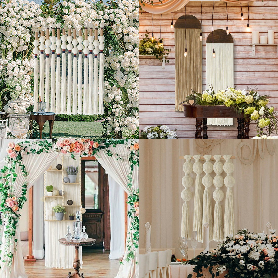 Neutral Macrame Wedding Backdrop: A Perfect Choice for Your Special Day