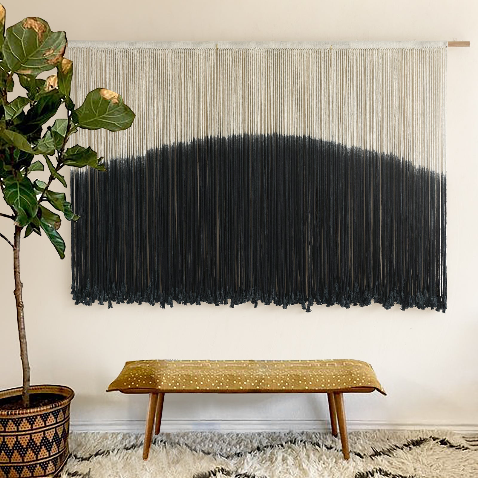 Black Macrame Wall Hanging