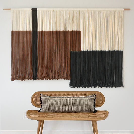 Macrame Wall Hanging Large Dip Dye Tapestry Fiber Wall Art Boho Bedroom Decor