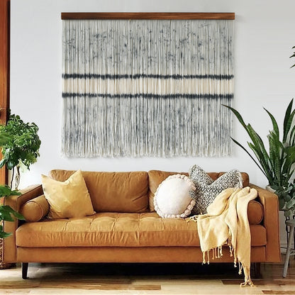 Macrame Wall Hanging Dip Dyed Fiber Art