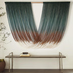 Chic Geometric Boho Dip-Dye Macrame Wall Hanging