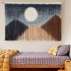 Macrame Wall Hanging Large Yarn Fiber Art Hand Dip-Dye Craftsmanship