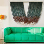 Chic Geometric Boho Dip-Dye Macrame Wall Hanging