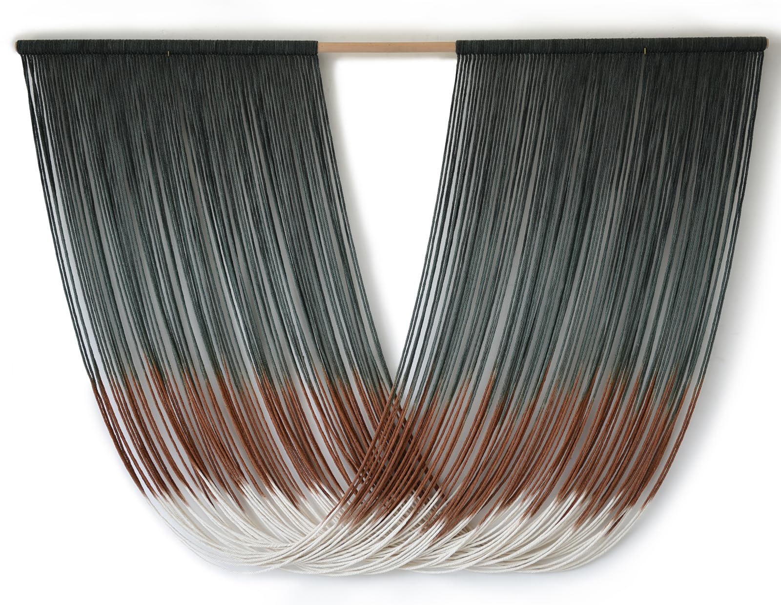 Chic Geometric Boho Dip-Dye Macrame Wall Hanging