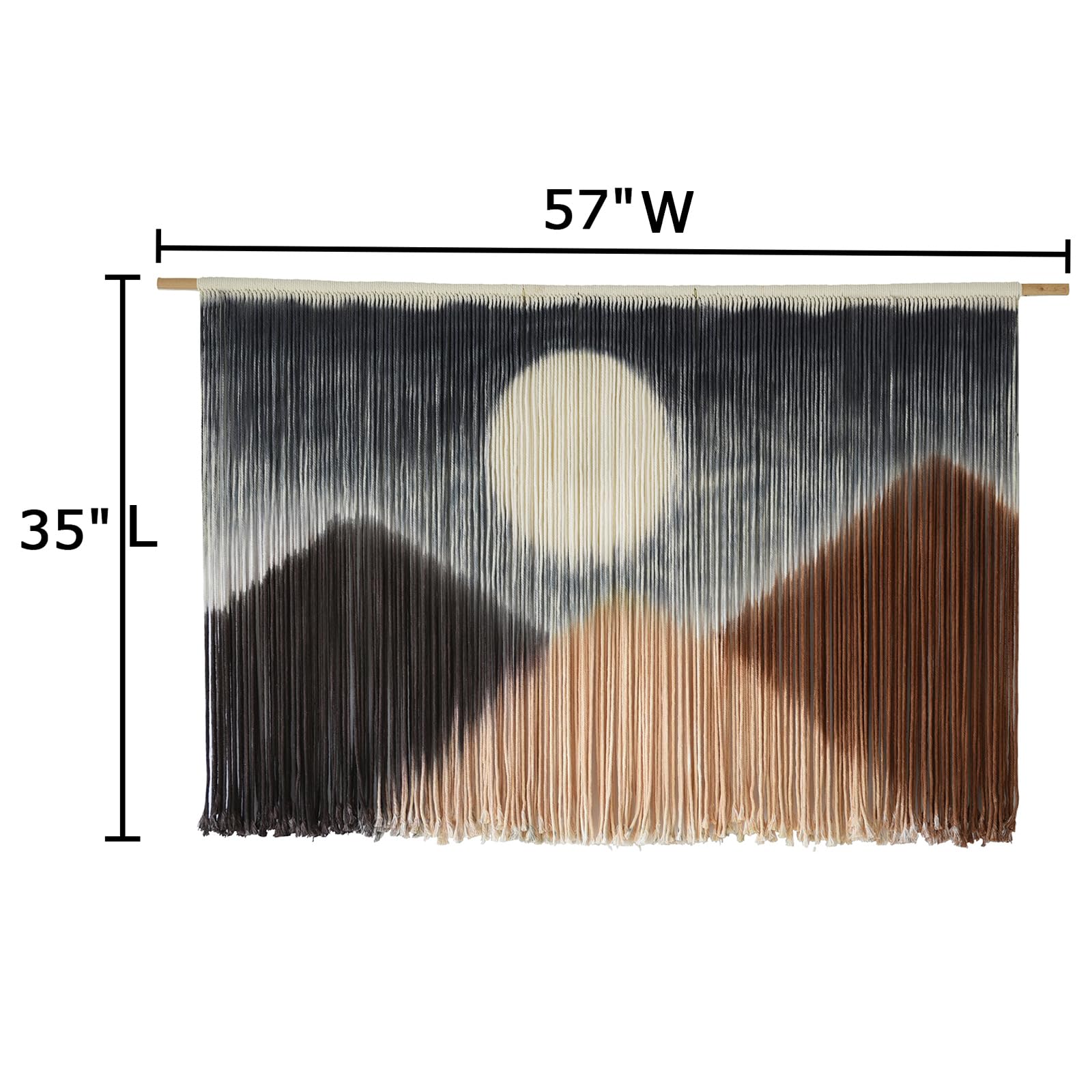 Macrame Wall Hanging Large Macrame Wall Decor Yarn Tapestry Fiber Art Hand Dip-Dye Craftsmanship