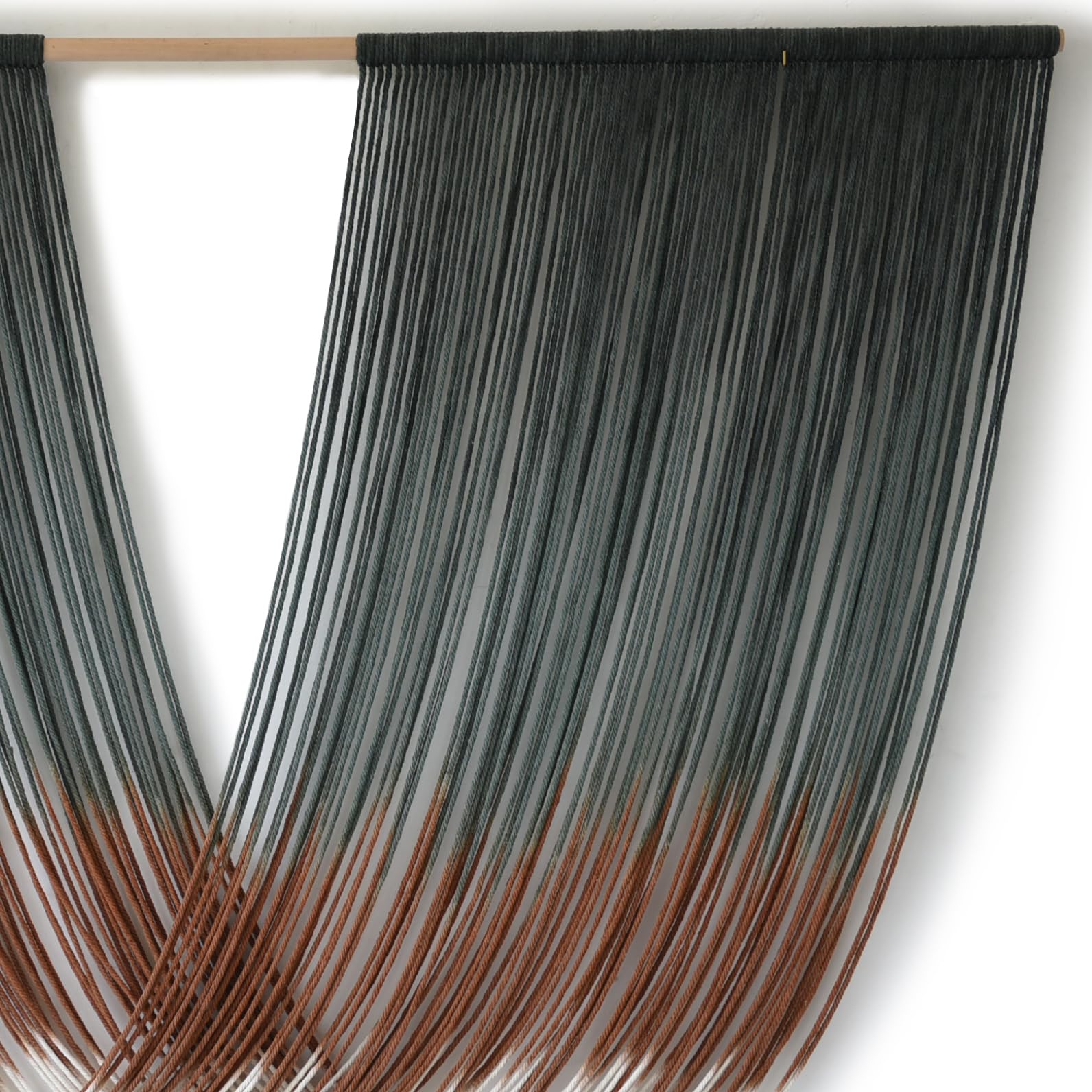 Chic Geometric Boho Dip-Dye Macrame Wall Hanging