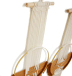 Macrame Wall Hanging Boho Wall Decor Brown Fiber Wall Art 3Pcs