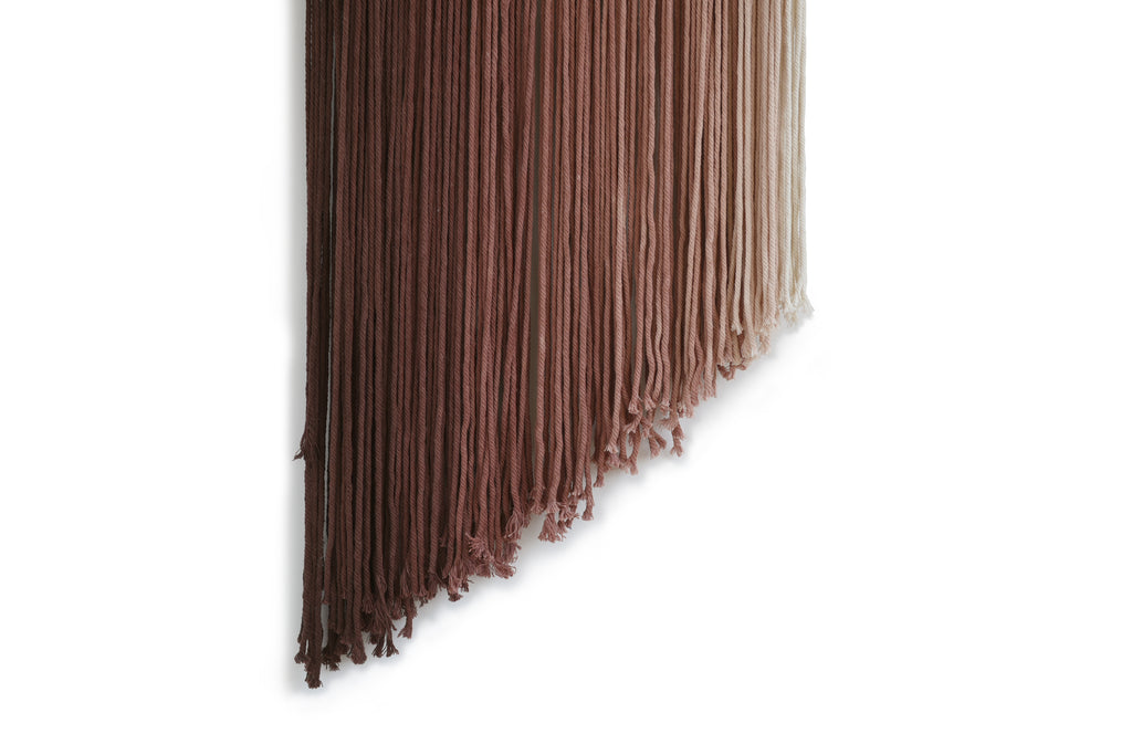 Macrame Wall Hanging Pink Boho Wall Decor Yarn wall hanging Circle Hoop Home Decor
