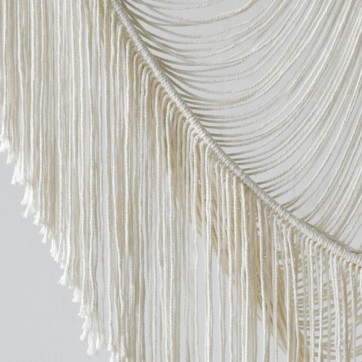 2pcs Macrame Curtain Ivory Boho Woven Door Curtain Room Divider 41"W *75"L