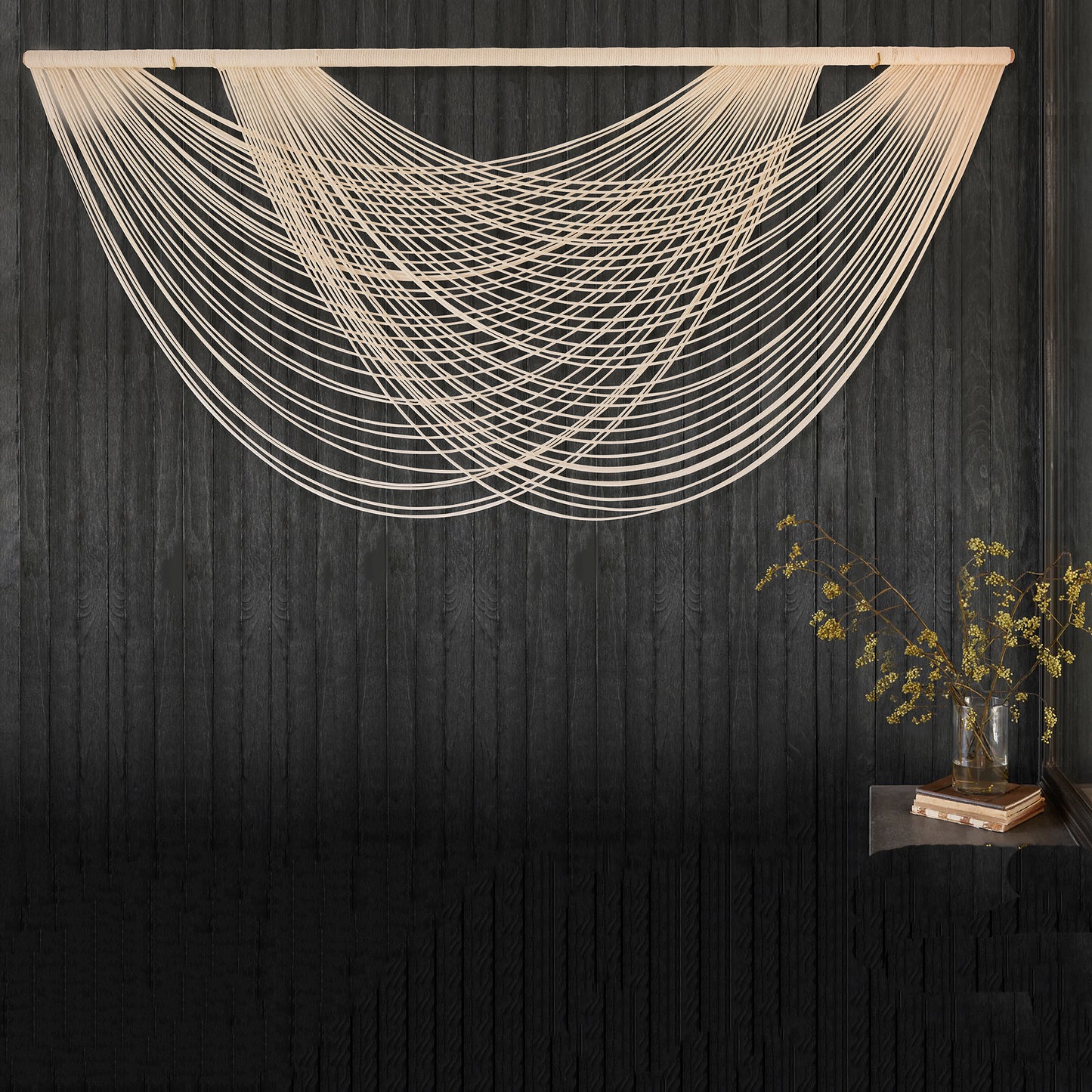 Macrame Wall Hanging Ivory Large Bohemian Yarn Tapestry Wall Decor