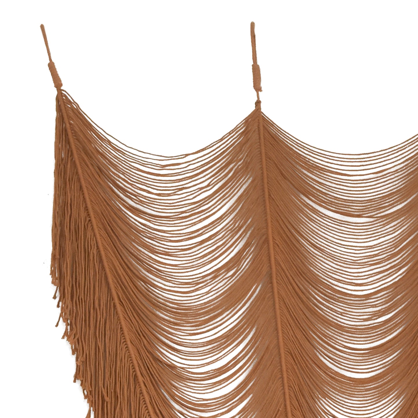 2 Panels Macrame Curtains Brown Window Curtains Wedding Backdrop
