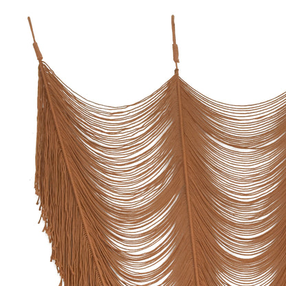 2 Panels Macrame Curtains Brown Window Curtains Wedding Backdrop