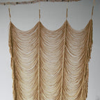 Boho Macrame Curtain Wall Hanging in Khaki