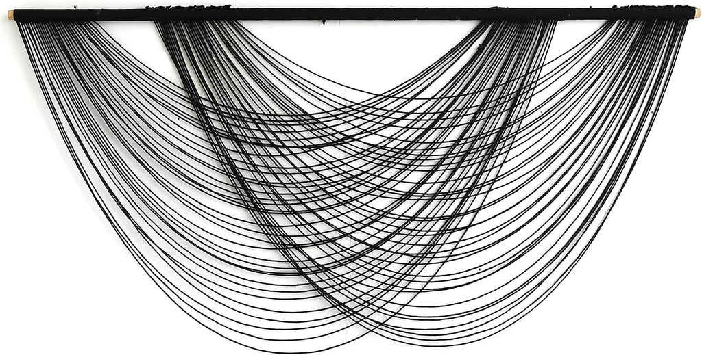 Macrame Wall Hanging Black Boho Large Yarn Tapestry Wall Decor