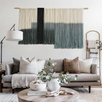 Macrame Wall Hanging Large Dip Dye Tapestry Fiber Wall Art Boho Living Room Bedroom Macrame Wall Decor