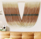 Macrame Wall Hanging Handmade Dip-Dye yarn Art Fiber Boho Home Wall Art Decor