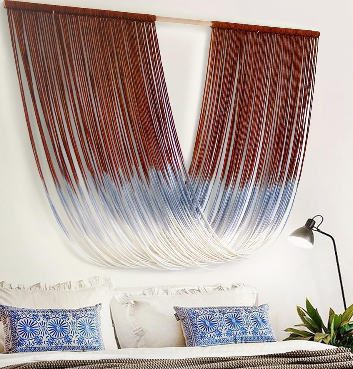 Macrame Wall Hanging Dyed Boho Wall Decor Yarn Wall Art Living Room Bedroom Home Room Decor