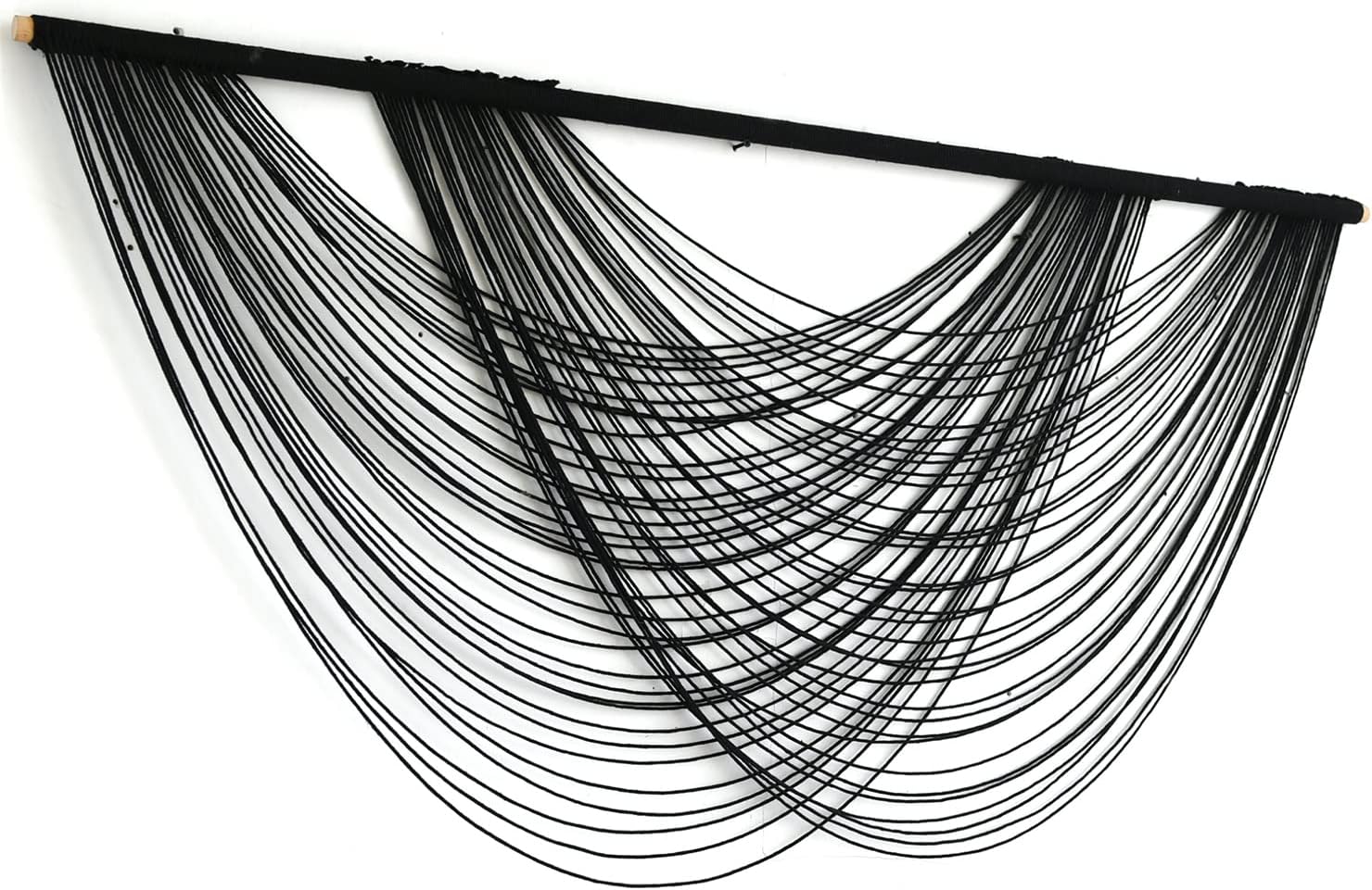 Macrame Wall Hanging Black Boho Large Yarn Tapestry Wall Decor