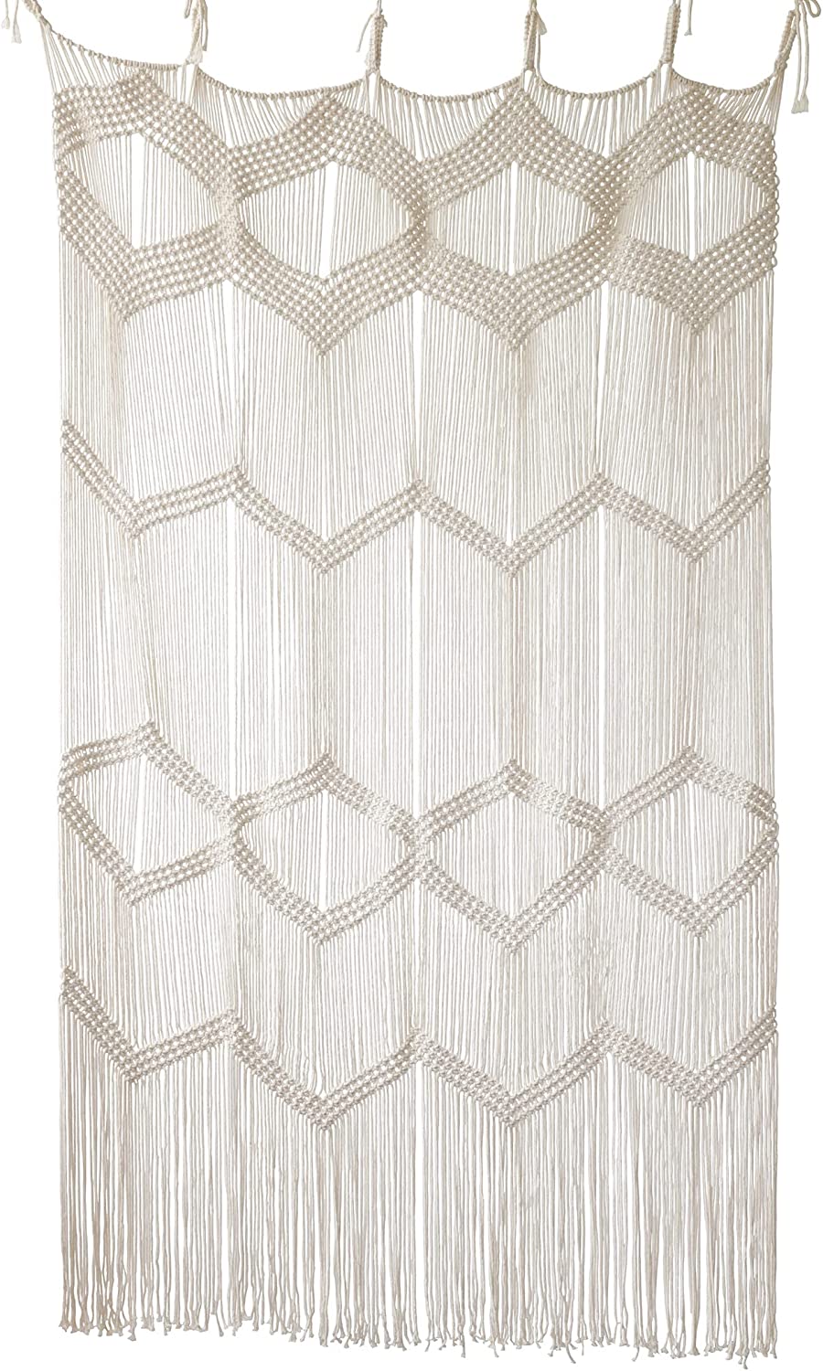 Symmetrical Geometric Shapes Boho Macrame Wall Hanging-42"Wx 75"H