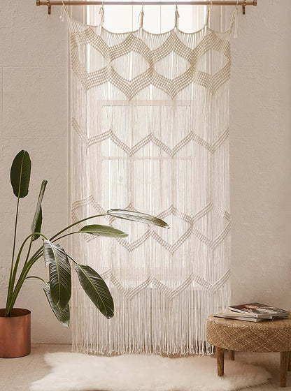 Macrame Curtain Window Macrame Room Divider Doorway Curtain Boho Macrame Wall Hanging Living Room Bedroom Decor