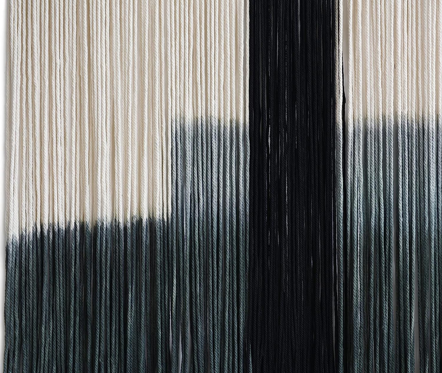 Macrame Wall Hanging Black Boho Large Yarn Tapestry Wall Decor – FLBERHOME