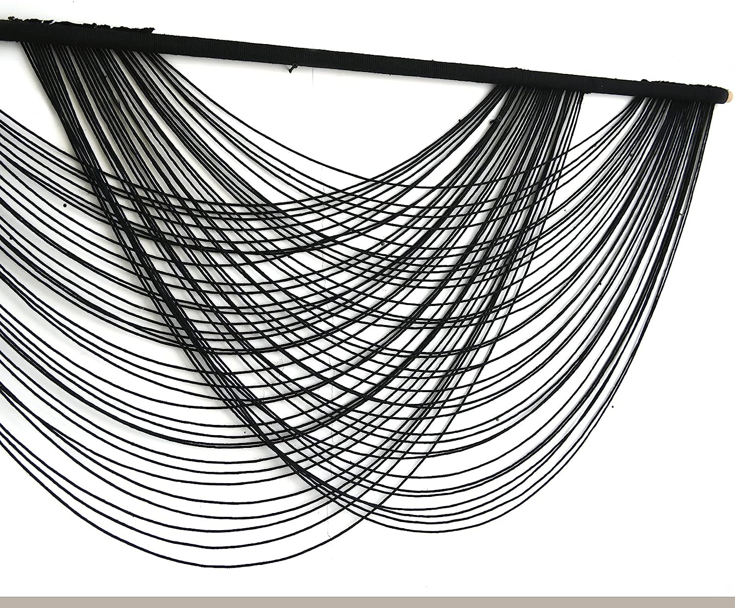 Macrame Wall Hanging Black Boho Large Yarn Tapestry Wall Decor