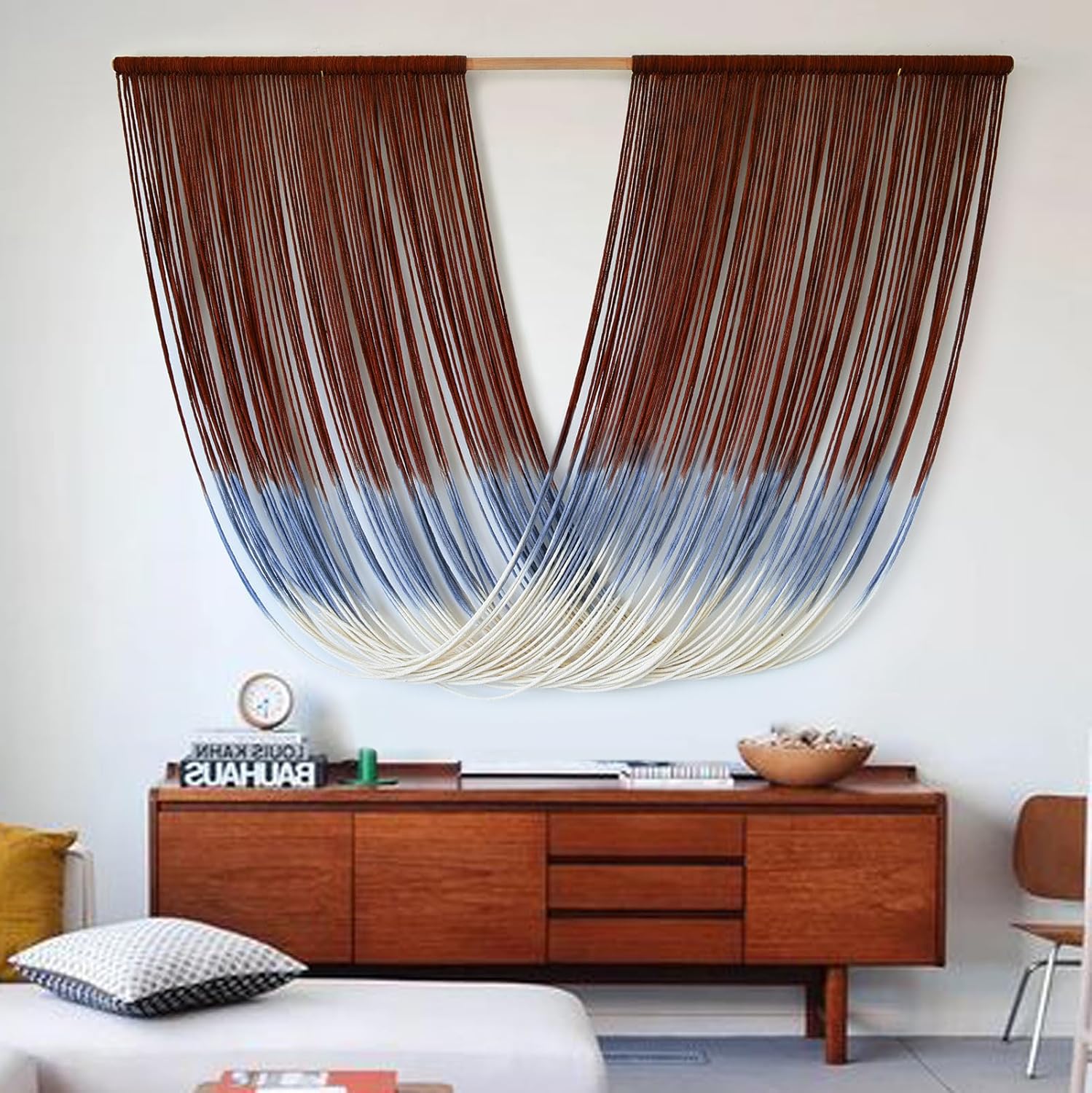 Macrame Wall Hanging Dyed Boho Wall Decor Yarn Wall Art