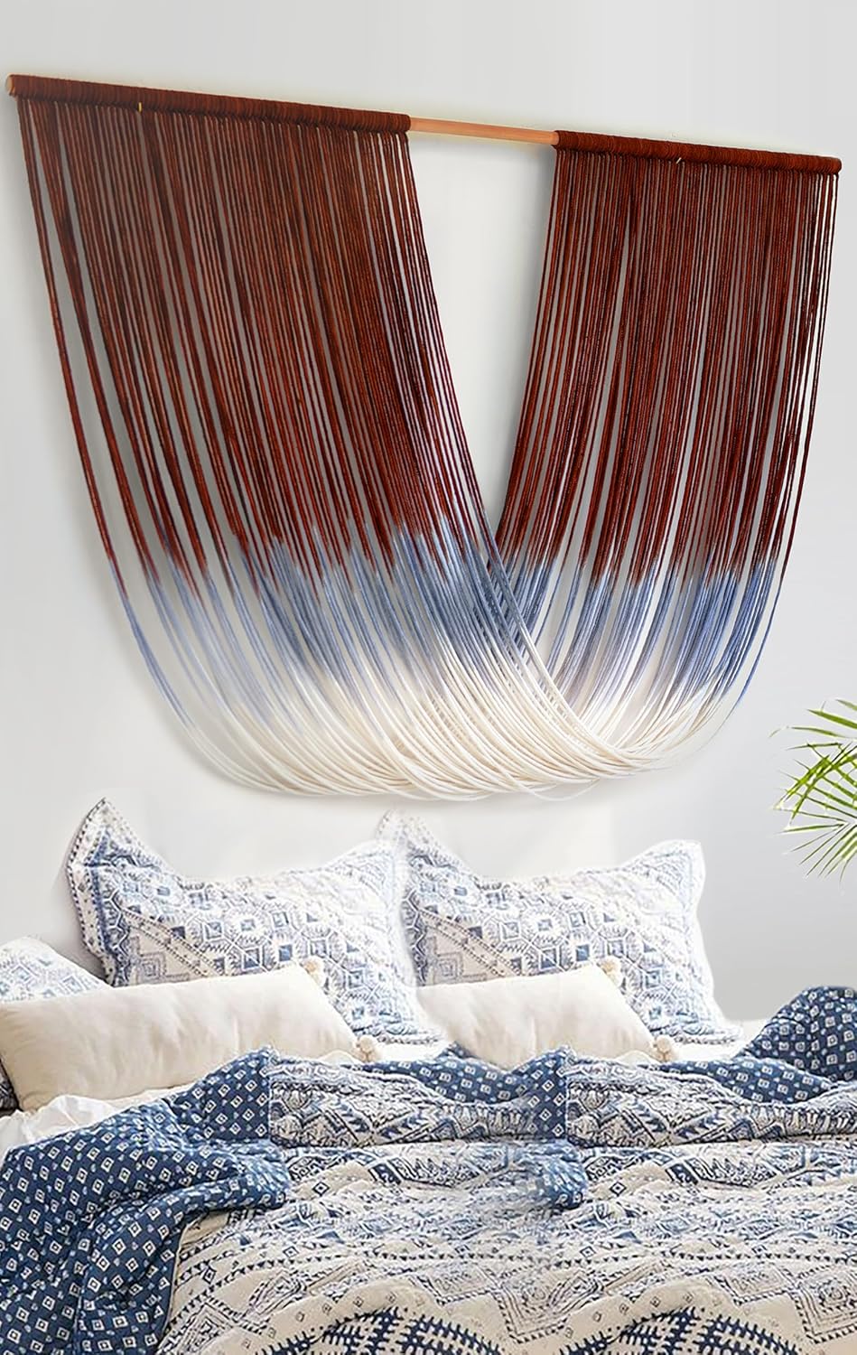 Macrame Wall Hanging Dyed Boho Wall Decor Yarn Wall Art