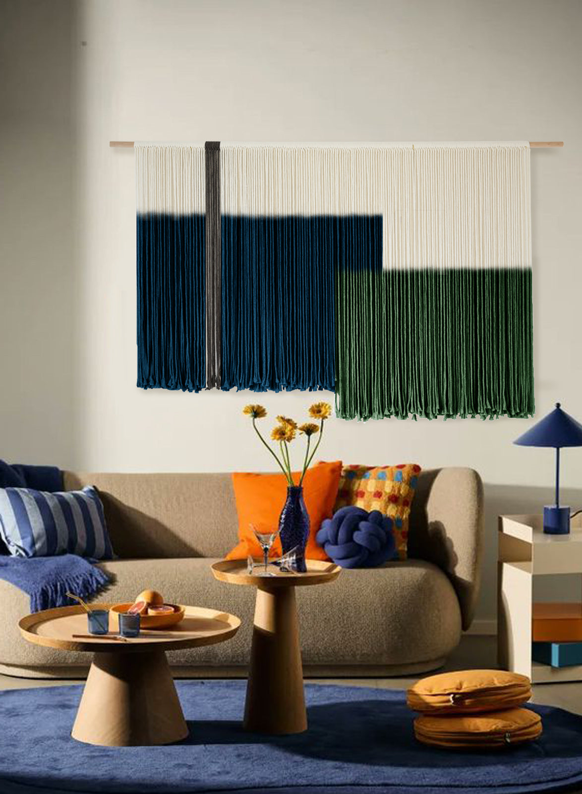 Macrame Wall Hanging Cotton Customized Dip Dyed Macrame Wall Decor Yarn Wall Art