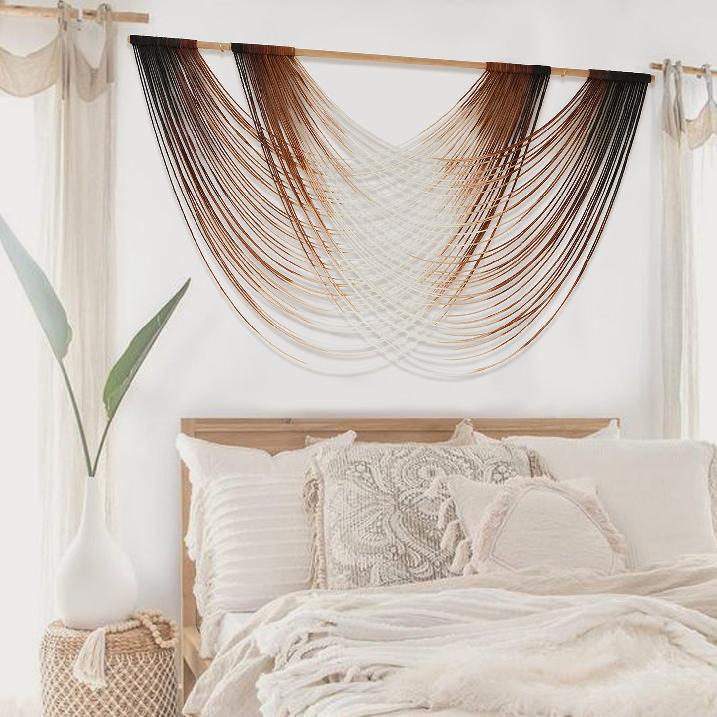 Macrame Wall Hanging Brown Boho Wall Decor