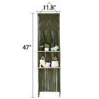 Hanging Shelf Green 2 Tier Floating for Plants Organizer(Wood)