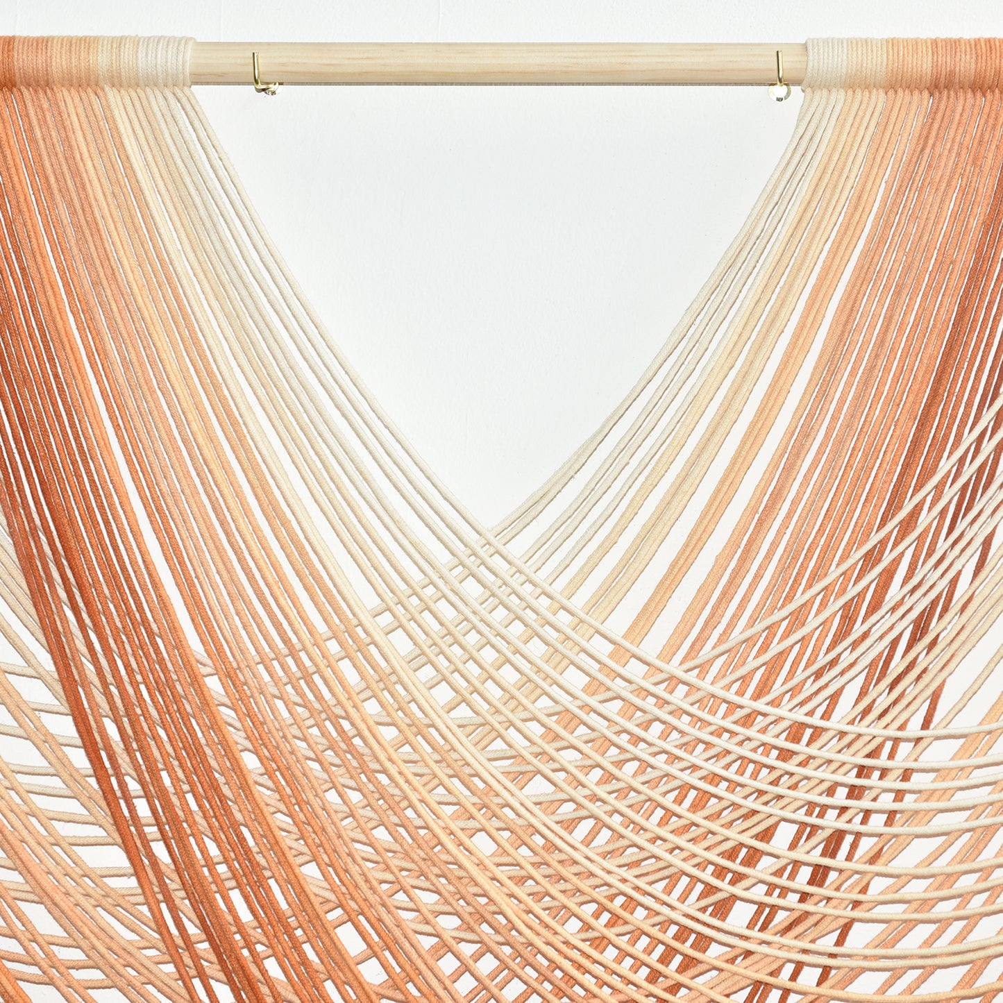 Macrame Wall Hanging Orange Boho Fiber Art Large Decor