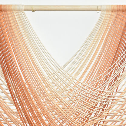 Macrame Wall Hanging Orange Boho Fiber Art Large Decor