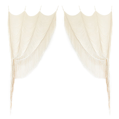 2 Panels Macrame Curtains Boho Doorway Curtains Window Curtains Wedding Backdrop