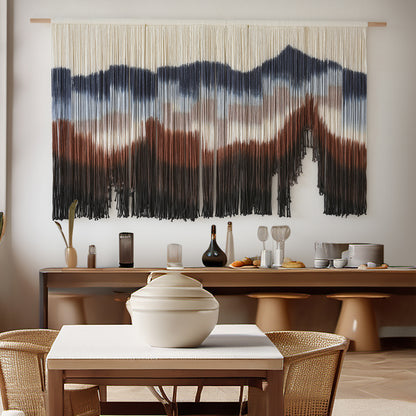 Macrame Wall Hanging 57" W x 31" L(Handmade Dip Dye Tapestry)