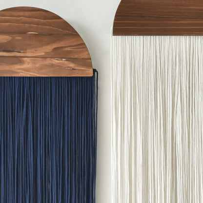 2 Pcs Macrame Wall Hanging Fiber Wall Art Boho Fringe Wall Decor